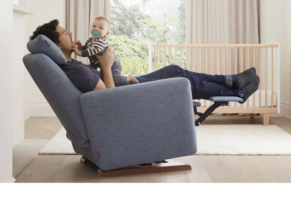 Monte Grano Glider Recliner - Pebble Grey/Stainless Steel (IN STOCK, STORE PICK UP ONLY)