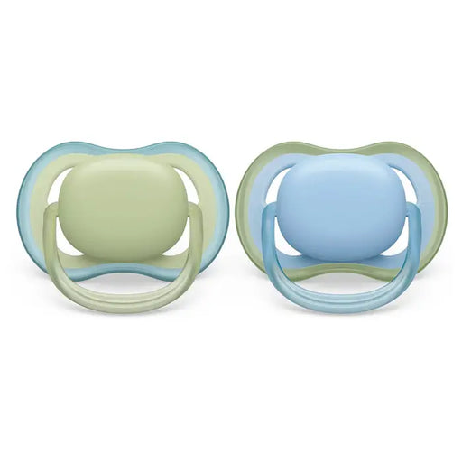 Avent Ultra Air Pacifier 2pk 0-6M - Green+Blue