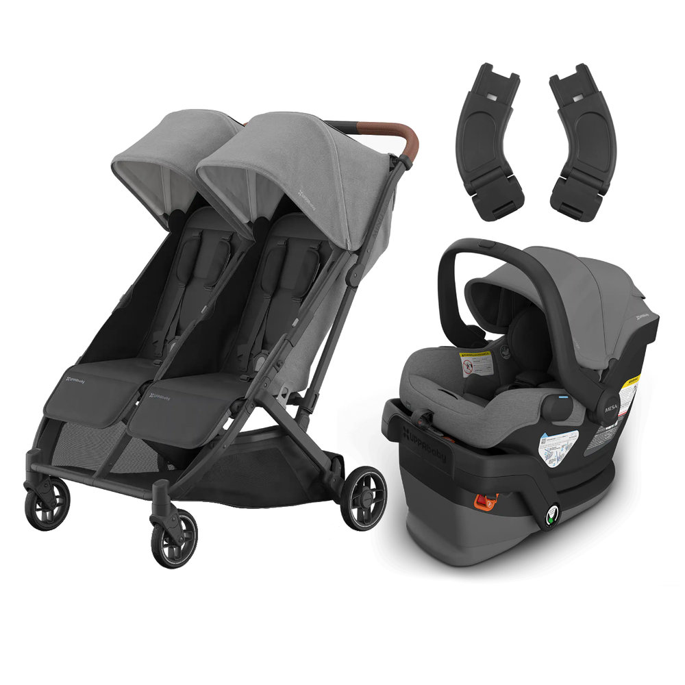 Uppababy Minu Duo + Mesa V3 + Adapter Bundle - Greyson
