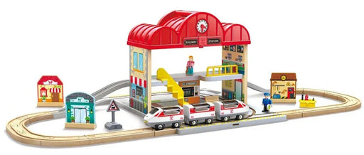 Hape 2025 Portable Train Station Set E3877