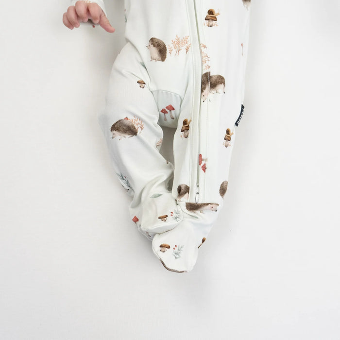 Belan.J Footed Zipper Sleeper - Hedgehogs