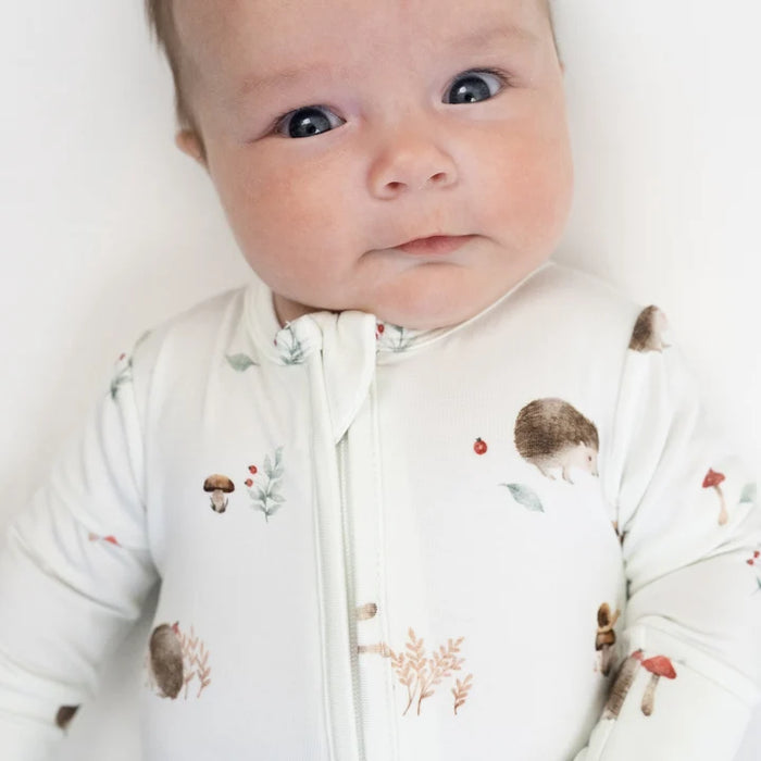 Belan.J Footed Zipper Sleeper - Hedgehogs
