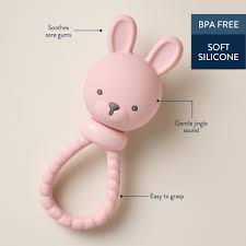 Itzy Ritzy Sweetie Rattle - Pink Bunny SH8581