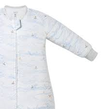 Nest Designs Long Sleeve Footed Sleep Bag 0.6Tog - Surf's Up