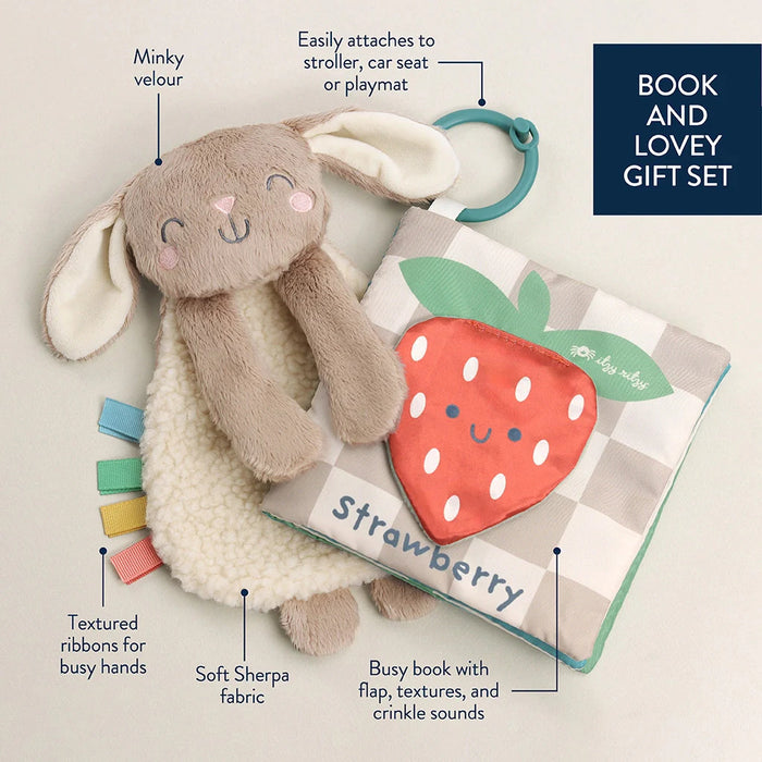 Itzy Ritzy Gift Set Bunny Soft Book And Lovey
