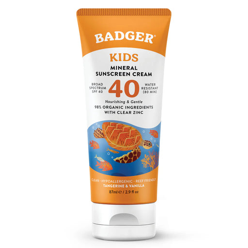 Badger Clear Zinc Kid Sunscreen SPF40 87ml