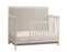 Natart Kyoto Conv. Crib With Upholstered Panel Linen/Talc