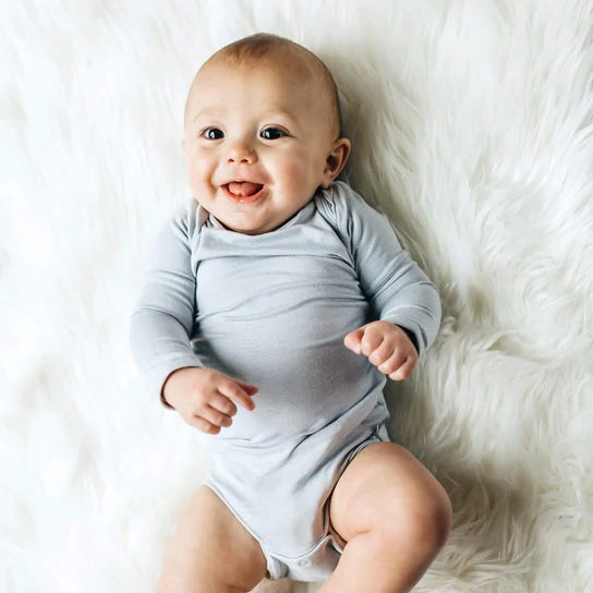 Kyte Baby Bamboo Bodysuit Long Sleeve - Storm