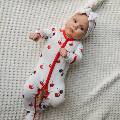 Kyte Baby Footie - Cherry