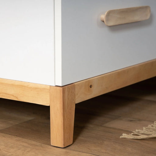 Dadada Lala Big 6-Drawer Dresser - White/Red Oak (2box)