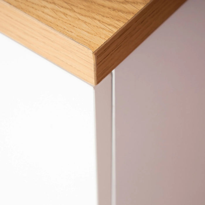 Dadada Lala Big 6-Drawer Dresser - White/Red Oak (2box)