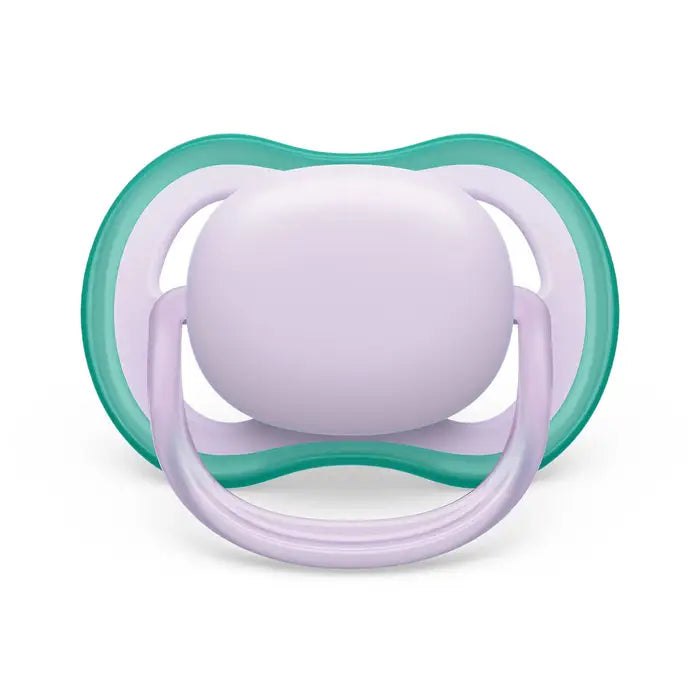 Avent Ultra Air Pacifier 2pk 0-6M - Lilac+Green