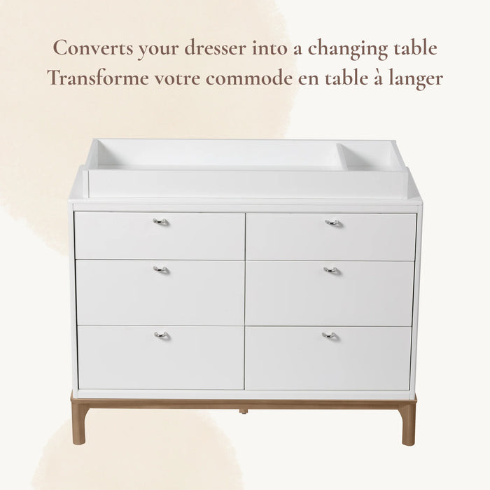 Little Seeds KD Double Dresser Topper Change Table Top - Black (Laurel and Aster)