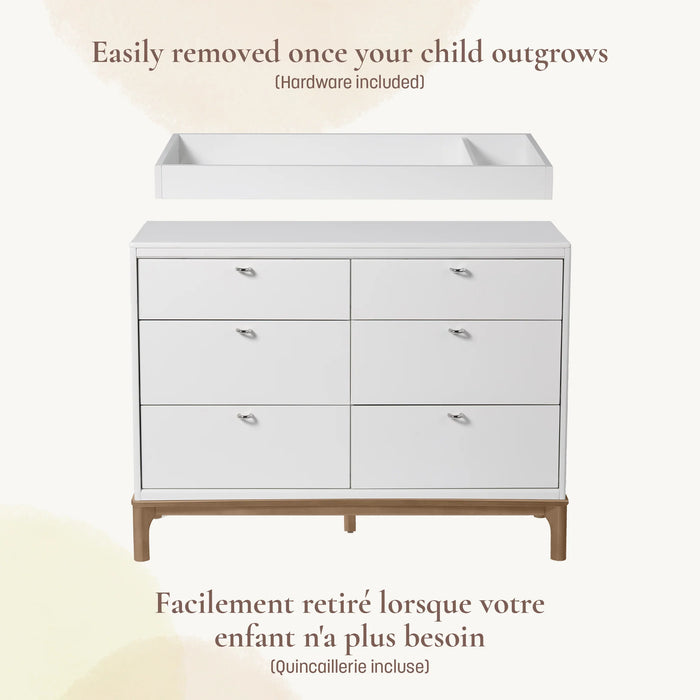Little Seeds KD Double Dresser Topper Change Table Top - Black (Laurel and Aster)