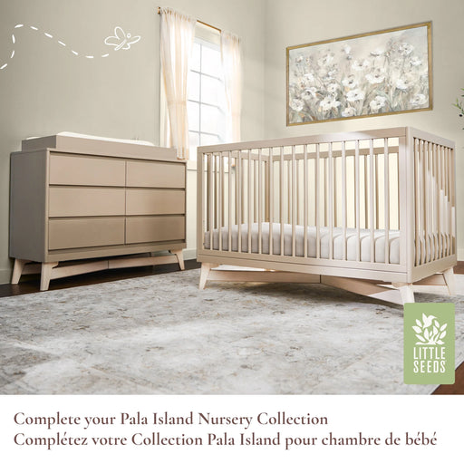 Little Seeds KD Pala Collection Double Dresser Topper Change Table Top - White