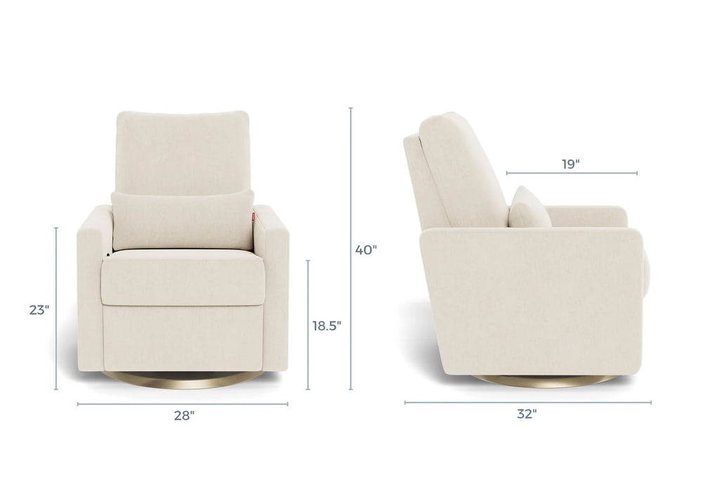 Monte Matera Glider Recliner - Dune/Gold (IN STOCK, STORE PICK UP ONLY)