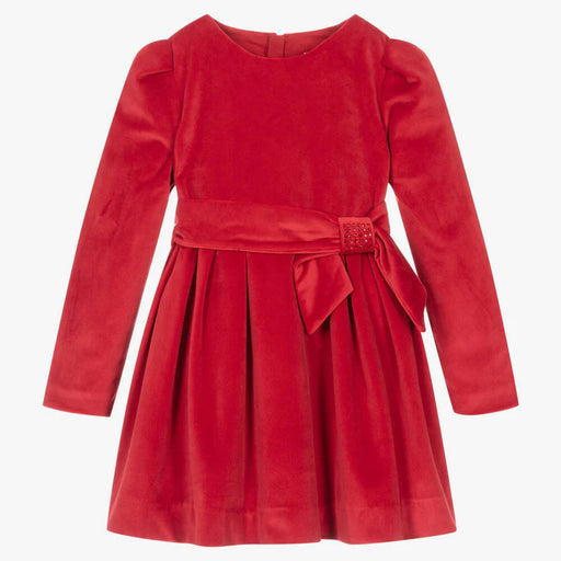 Mayoral Velvet Dress - Rojo 4917