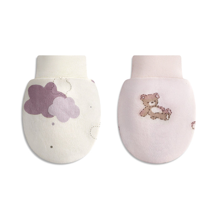Piccolo Bambino 4pk anti-scratch mittens - Pink