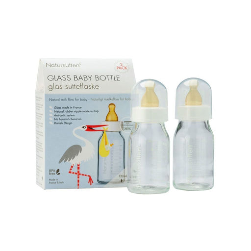 Natursutten Glass Baby Bottle 120ml 2pk
