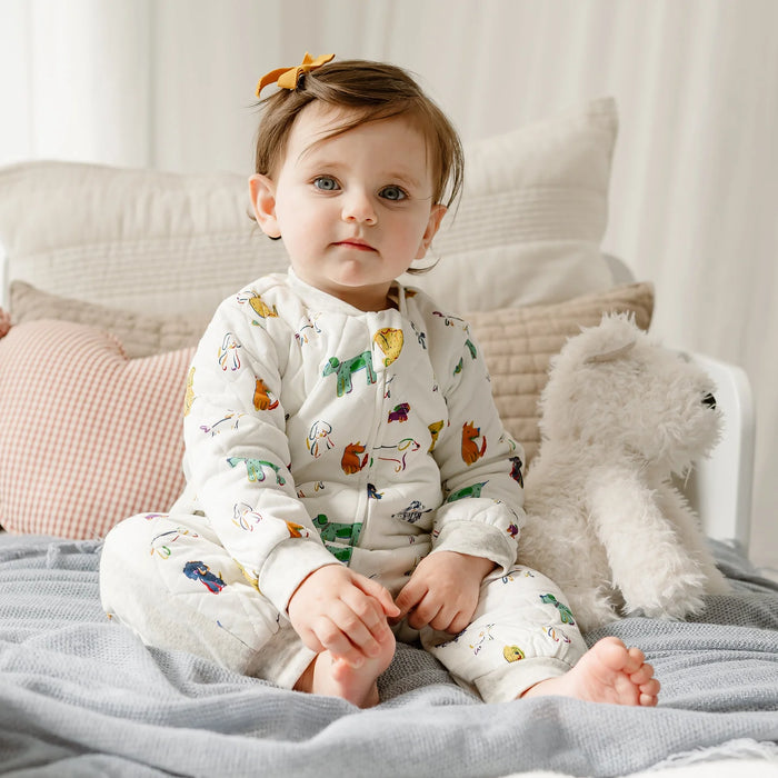 Nest Designs LS Quilted Romper - Bingo