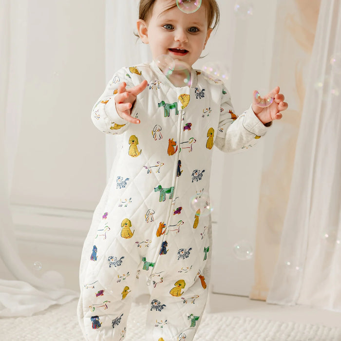 Nest Designs LS Quilted Romper - Bingo