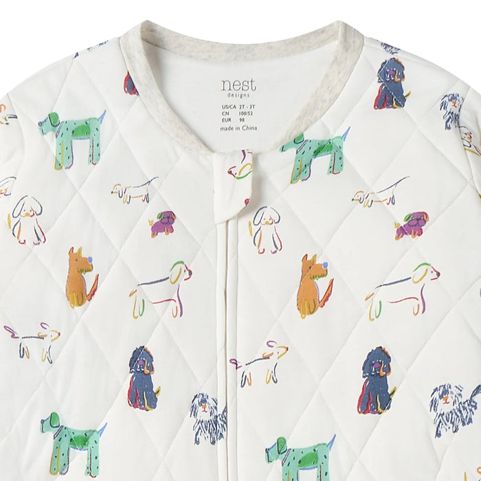 Nest Designs LS Quilted Romper - Bingo