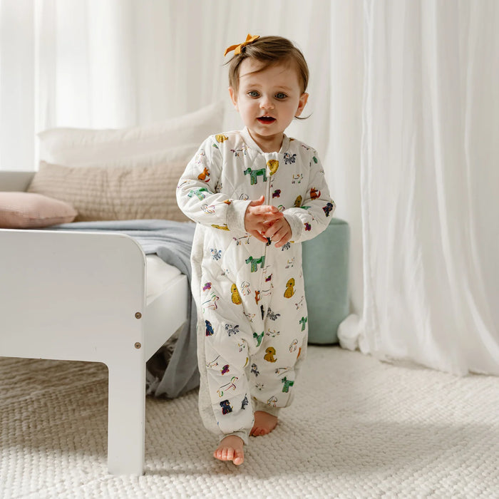 Nest Designs LS Quilted Romper - Bingo