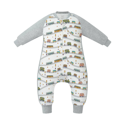 Nest Designs Long Sleeve Footed Sleep Bag 1.0T - Wheels On The Bus