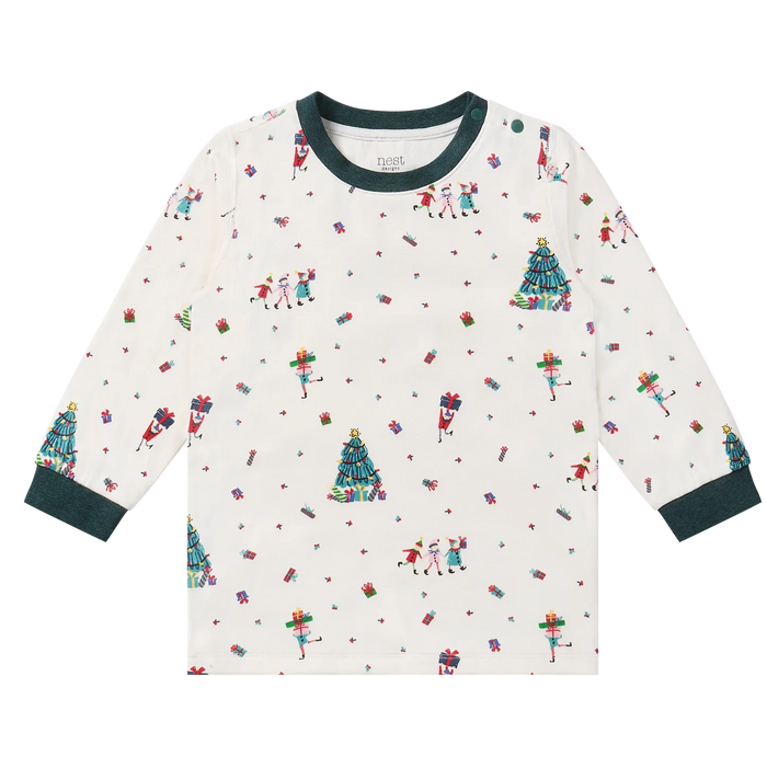 Nest Designs Long Sleeve PJ Set - Santas Elves