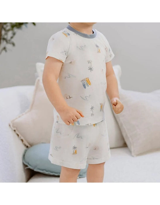 Nest Designs Short Sleeve PJ Set - Pastel Waves