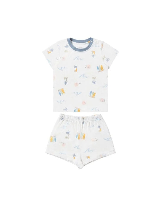 Nest Designs Short Sleeve PJ Set - Pastel Waves
