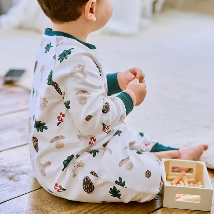 Nest Designs Long Sleeve Footed Sleep Bag 1.0Tog - Forest Forage