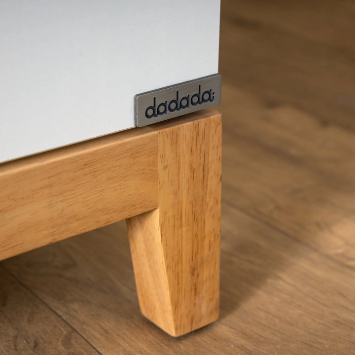 Dadada Lala Little 3-Drawer Dresser - White/Red Oak