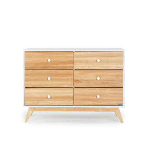 Dadada Merry 6-Drawer Dresser - White/Natural (2box)