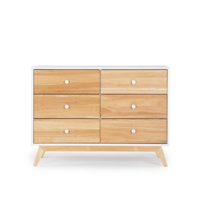 Dadada Merry 6-Drawer Dresser - White/Natural (2box)