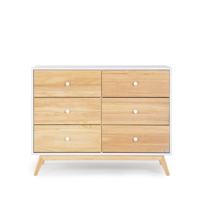 Dadada Merry 6-Drawer Dresser - White/Natural (2box)