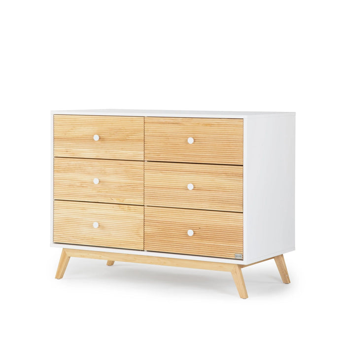 Dadada Merry 6-Drawer Dresser - White/Natural (2box)