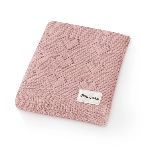 Bleu La La Swaddle Blanket Heart - Pink