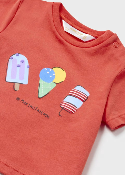 Mayoral Shorts Set - Papaya