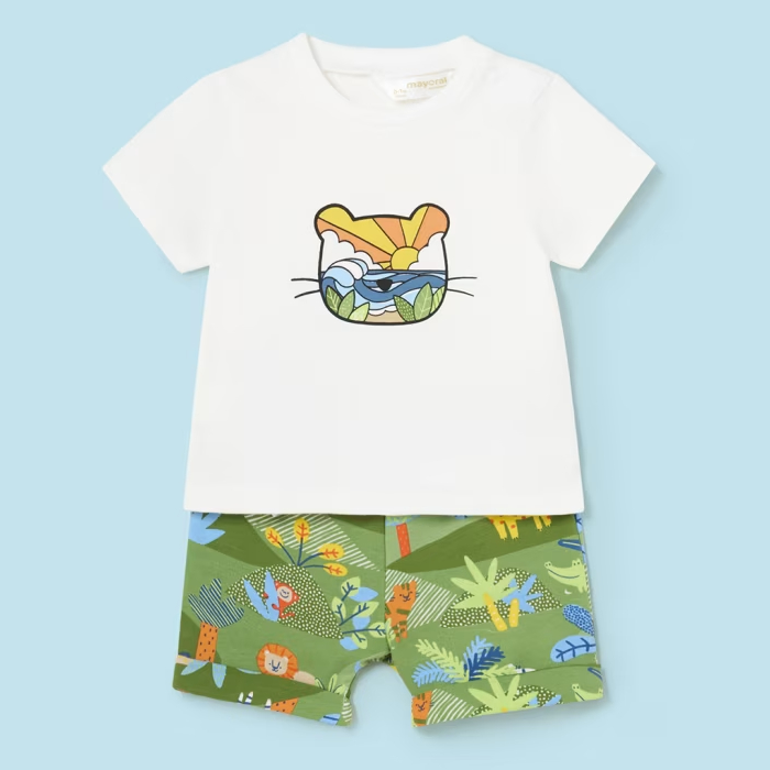 Mayoral Shorts Set - Blanco