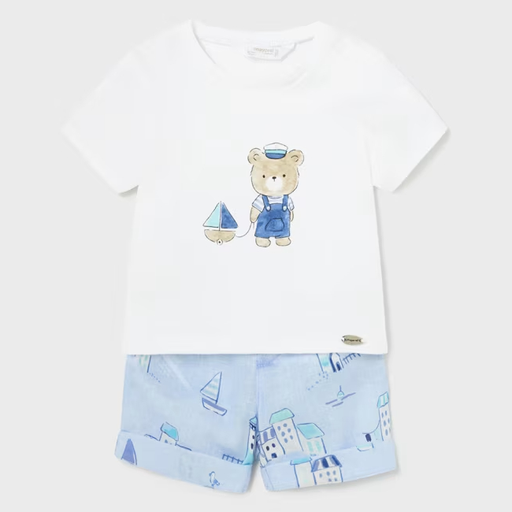 Mayoral Shorts&T-Shirt Set - Blanco