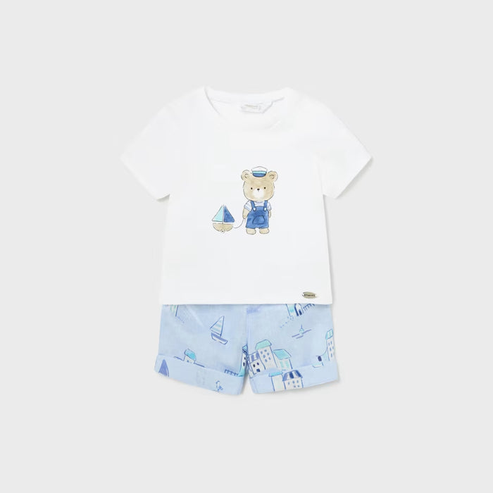 Mayoral Shorts&T-Shirt Set - Blanco