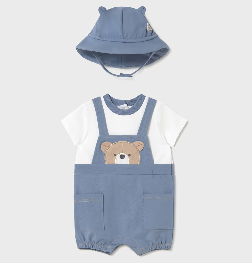 Mayoral Dungaree with Hat - Riviera