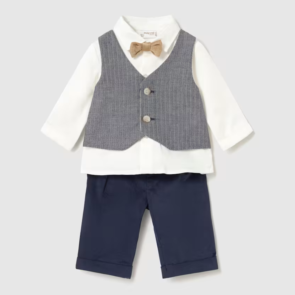 Mayoral Vest Set- Navy