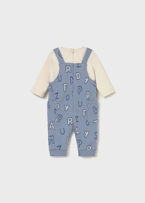 Mayoral Jacquard Romper - Blue Bell