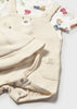 Mayoral Romper with Hat and Faux Dungaree - Garbanzo