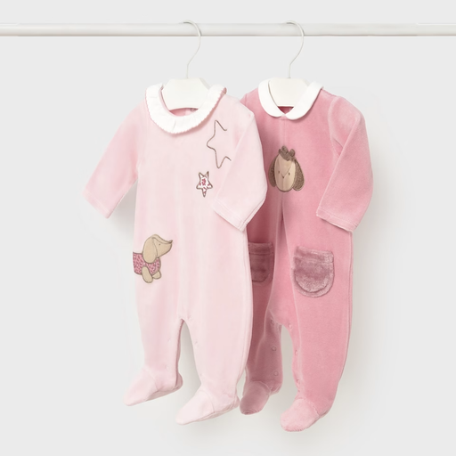 Mayoral Velour Onesie - Orquidea (Star)