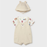 Mayoral Romper with Hat and Faux Dungaree - Garbanzo