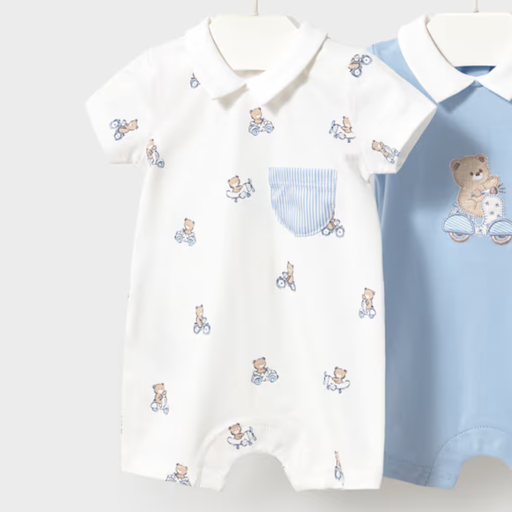 Mayoral Romper Set Boy - Cielo(White)