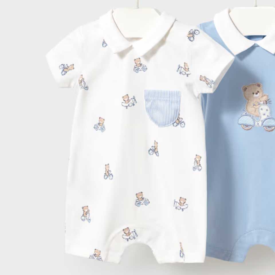 Mayoral Romper Set Boy - Cielo(White)